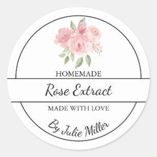 Simple Homemade Rose Extract Label
