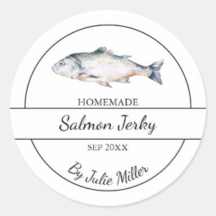 Simple Homemade Salmon Jerky Label