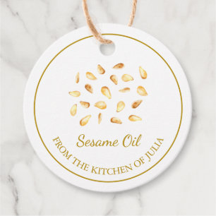 Simple Homemade Sesame Oil Hang Tag l White