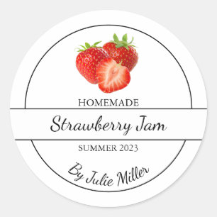 Simple Homemade Strawberry Jam Label