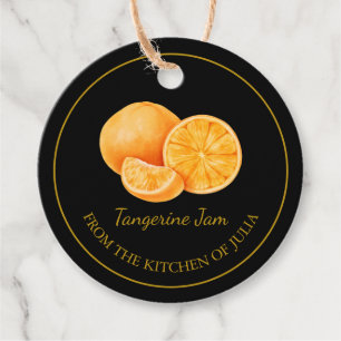 Simple Homemade Tangerine Jam Hang Tag l Black