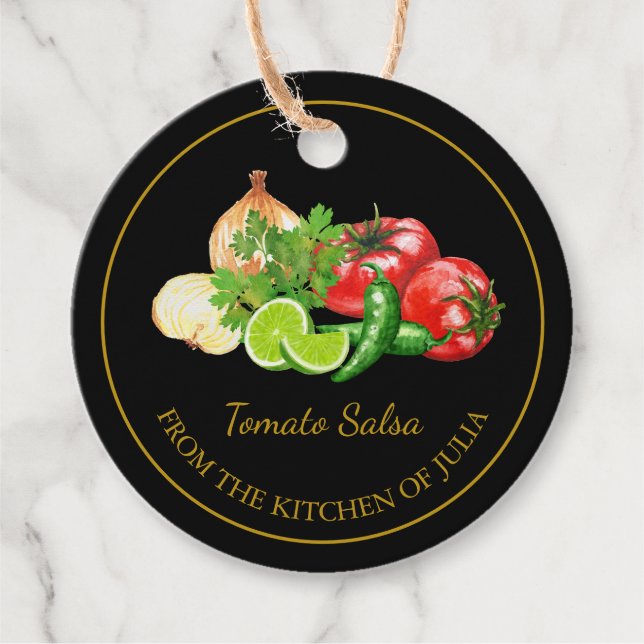 Simple Homemade Tomato Salsa Hang Tag (Front)