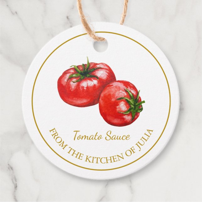 Simple Homemade Tomato Sauce Hang Tag (Front)