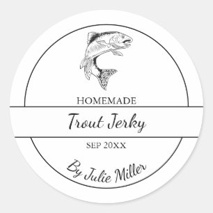 Simple Homemade Trout Jerky Label
