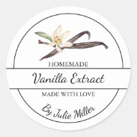 Simple Homemade Vanilla Extract Label