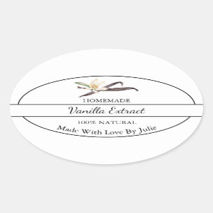 Simple Homemade Vanilla Extract Label