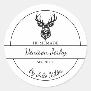 Simple Homemade Venison Deer Jerky Label