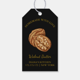 Simple Homemade Walnut Butter Hang Tag l Black