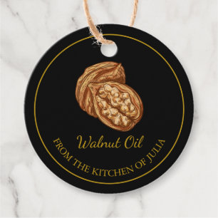 Simple Homemade Walnut Oil Hang Tag l Black