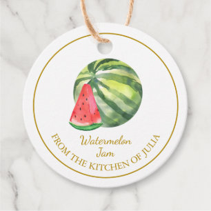Simple Homemade Watermelon Jam Hang Tag l White