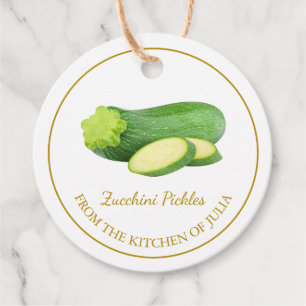 Simple Homemade Zucchini Pickles Hang Tag