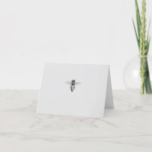 Simple Honey Bee, natural blank card