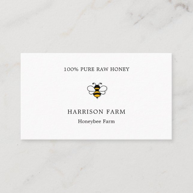 Simple Honey Farm Business Card (Front)