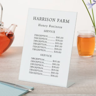Simple Honey Farm Business Pedestal Sign
