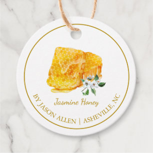 Simple Honeycomb Jasmine Infused Honey Hang Tag