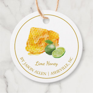 Simple Honeycomb Lime Infused Honey Hang Tag