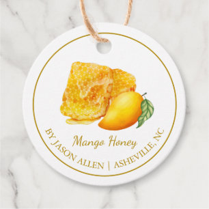 Simple Honeycomb Mango Infused Honey Hang Tag