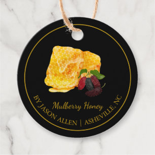 Simple Honeycomb Mulberry Infused Honey Hang Tag