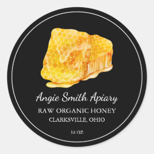 Simple Honeycomb Raw Honey Label