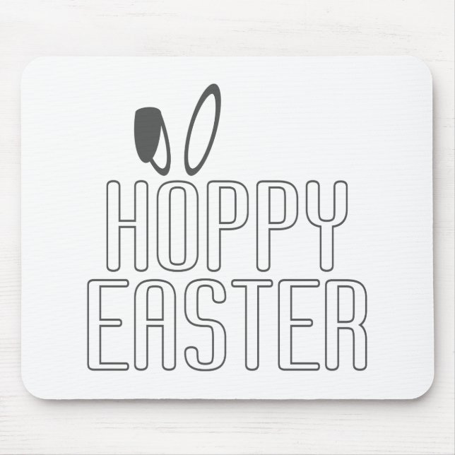Simple Hoppy Easter Pun Typography | Mousepad (Front)