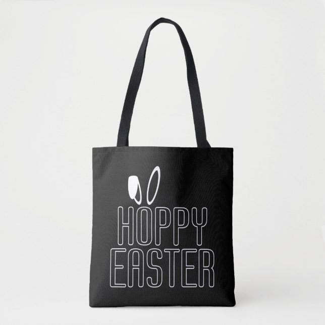 Simple Hoppy Easter Pun Typography | Tote Bag (Front)