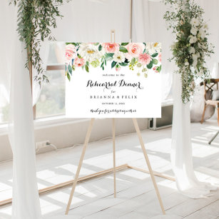Simple Horizontal Rehearsal Dinner Welcome Sign