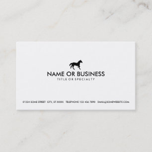 simple horse business card