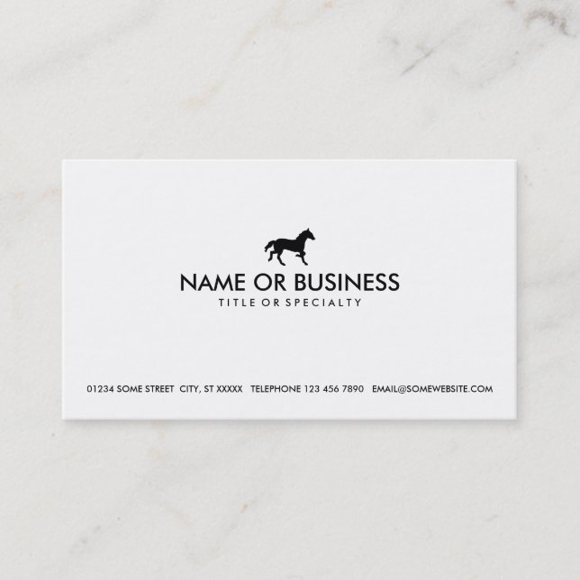 simple horse business card (Front)