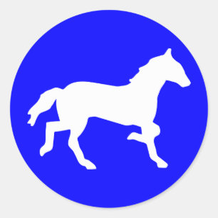 simple horse classic round sticker