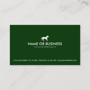 simple horse (green) business card