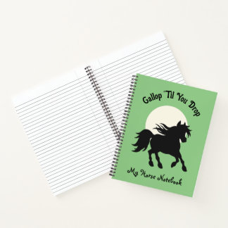Simple Horse Saying Personalise Name Notebook