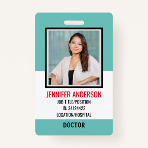 Simple Hospital Medical ID ID Badge