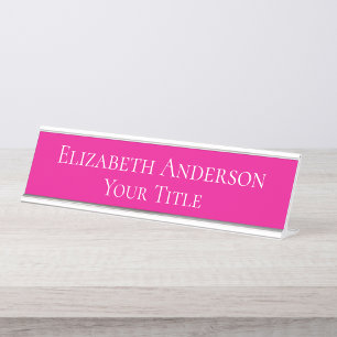 Simple Hot Pink Name Plate