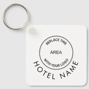 Simple Hotel Logo Name Any Colour Promotional Key Ring