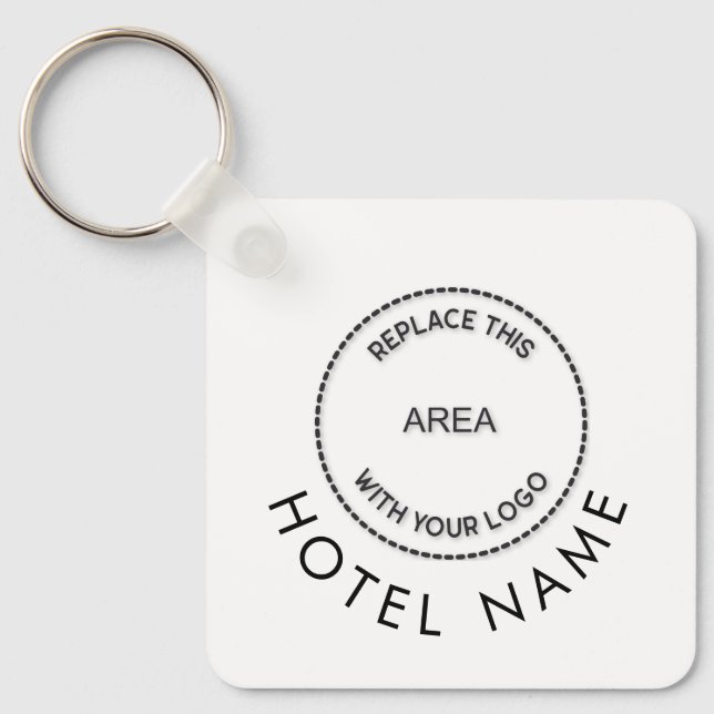Simple Hotel Logo Name Any Colour Promotional Key Ring (Front)
