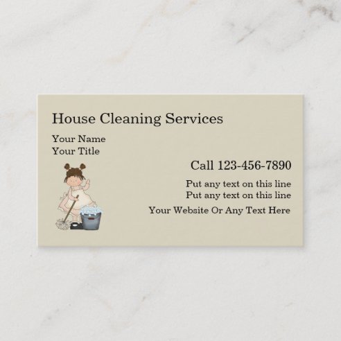 Cleaning Lady Business Cards | Zazzle UK