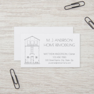 Simple House Modern Minimalist Professional Business Card