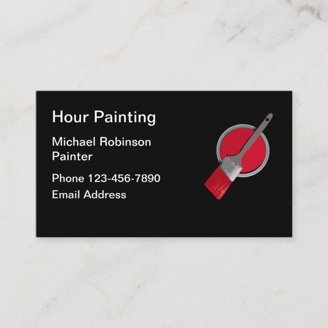 Simple House Painter Business Card (Front)