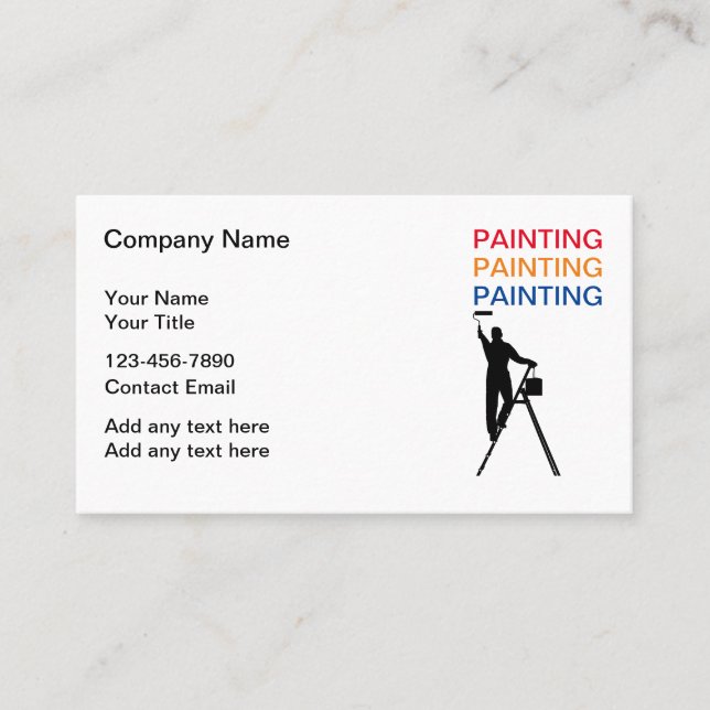 Simple House Painter Business Visiting Cards (Front)