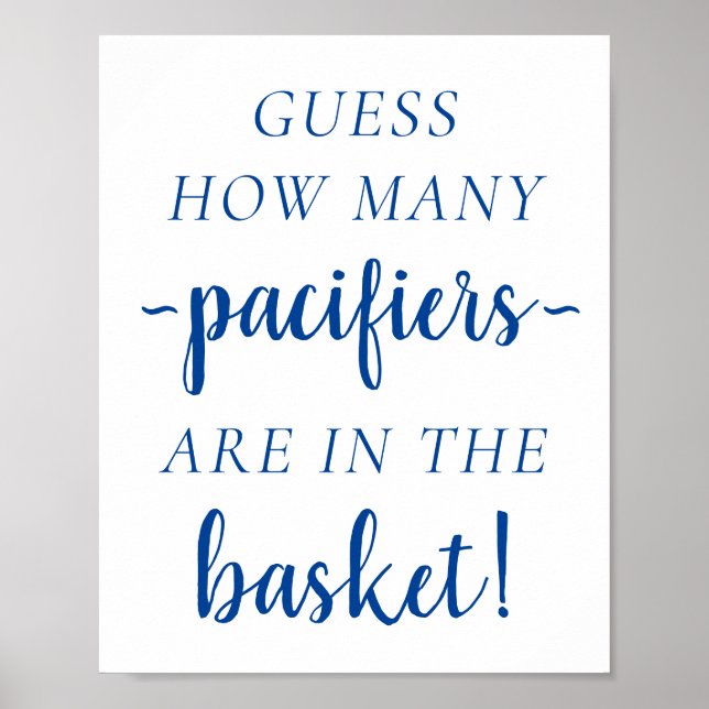 Simple How Many | French Blue Guessing Game Poster (Front)