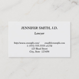 Simple & Humble Legal Professional Business Card