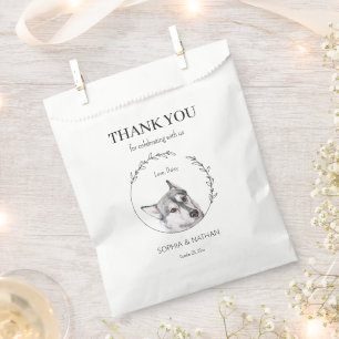 Simple Husky Wedding Thank You Favour Bag