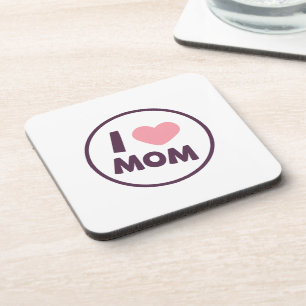 Simple I Love Mum Mother's Day   Coaster
