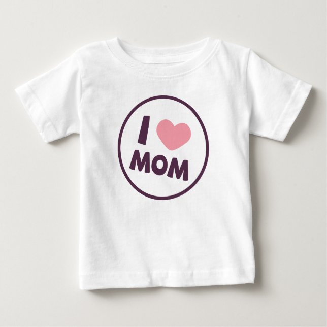 Simple I Love Mum Mother's Day | Ruffle Tee (Front)