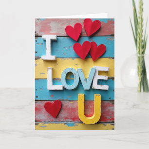 Simple I Love U Card