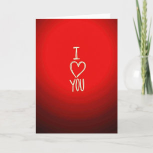 Simple I Love You Chalk Heart Card