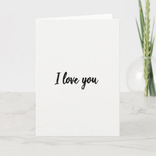 Simple I Love You Minimalist Card