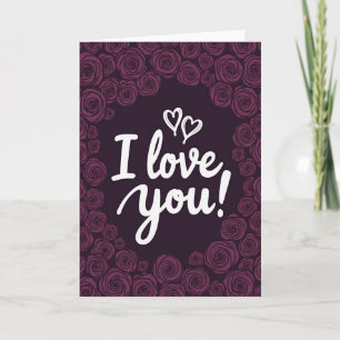 Simple I Love You Roses Card