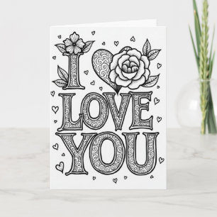 Simple I Love You Swirls Card
