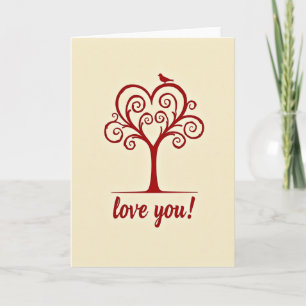 Simple I Love You Tree Card